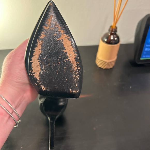 5” Black with mesh design YSL platform toe pumps - Picture 5 of 5